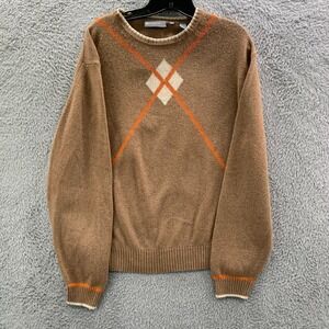 Hickey Freeman Sweater Womens XL Top Extra Large Brown Wool*